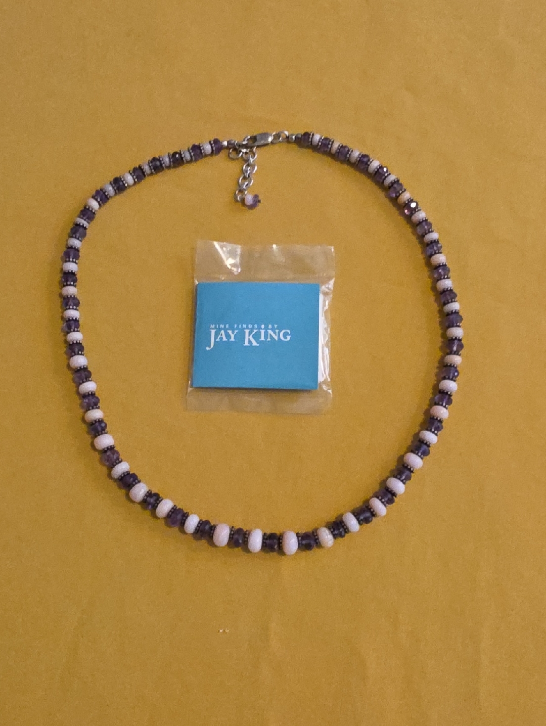 Jay King Mine Finds Design - Amethyst Mother-Of-Pearl Necklace - 925 Silver 200$